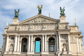 Fototapeta na wymiar Lviv Opera House in Ukraine