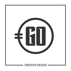 Initial Letter GO Logo Template Design
