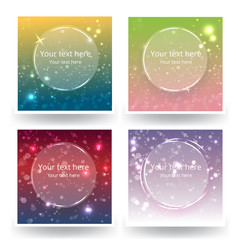 Cute abstrack bokeh backgrounds set, for web or print . Sunset colors blured backs.
