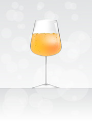 Glass of wine or beer or champagne vector illustration for web and print. Nice vine card cover or menu template good for flaers and mockups.