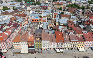 Aerial view of Lviv, Ukraine