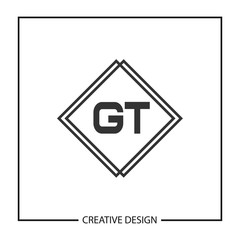 Initial Letter GT Logo Template Design