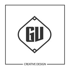 Initial Letter GV Logo Template Design
