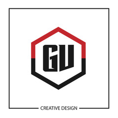 Initial Letter GV Logo Template Design