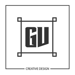 Initial Letter GV Logo Template Design