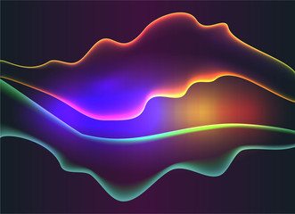 Abstract sound waves light equalizer.Cool background for web or print , bright waves.