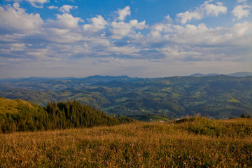 Fototapeta na wymiar Carpathians mountain landscape in nice day