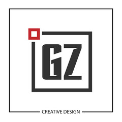 Initial Letter GZ Logo Template Design