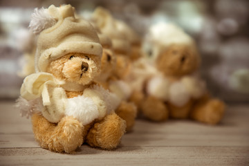 White Christmas teddy bear