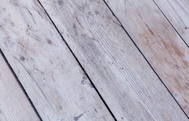 Obraz premium Background texture of old white painted wooden lining boards wall