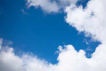 blue clouds on a sunny day