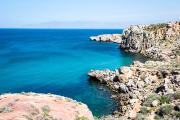 Houcima beach and waves and rocks