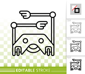 Robot simple black line vector icon