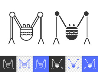 Robot Spider simple black line vector icon