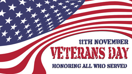 Obraz premium 11 noveber veterans day, Thank you veterans illustration with american flag