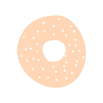 recommend clip art: simple donut illustration. Donut isolated on white background