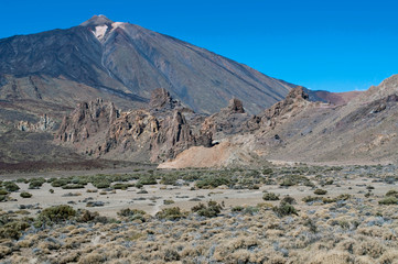 View of Teide located on the island of Tenerife in Spain