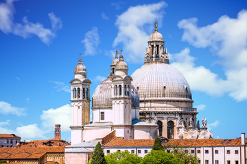 Fototapeta na wymiar Bell Towers and Church Dome in Venice