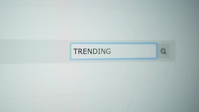 Trending Typed in Search Bar.