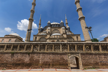 Fototapeta premium Architectural detail of Built by architect Mimar Sinan between 1569 and 1575 Selimiye Mosque in city of Edirne, East Thrace, Turkey 