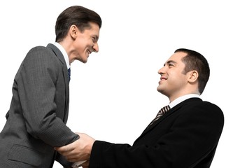 Two Businessman Shaking Hands, Isolated