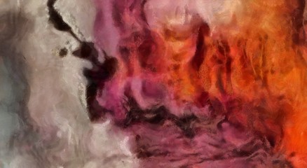 Fototapeta premium Colorful dirty grunge abstract background. Dry oil paint brush strokes. Close up design pattern. 