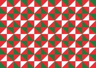 Classic Christmas Red Green White Geometric Pinwheel Seamless Pattern. Print for Xmas Wrapping Paper or Card-making. Holiday Backgrounds. Repeating Pattern Tile Swatch Included. 