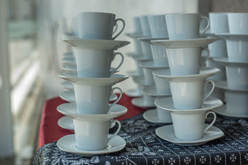 tasa servicio apliado en la playa,cafe,relajación