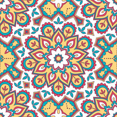 Hand drawn ornamental seamless pattern