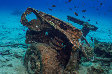 Car wreck piece, found in hin gnam bay, Koh Tao island, Thailand 2018
