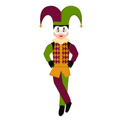 Isolated man with mardi gras clothes. Vector illustration design
