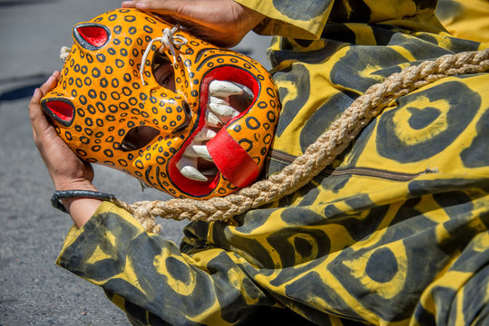 danzantes mexicanos tigres y tecuanes,colores capas mexico