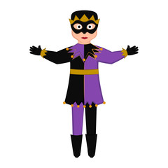 Isolated man with mardi gras clothes. Vector illustration design
