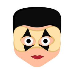 Isolated man avatar with mardi gras ornaments. Vector illustration design