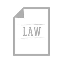 Isolated law paper icon. Vector illustration design