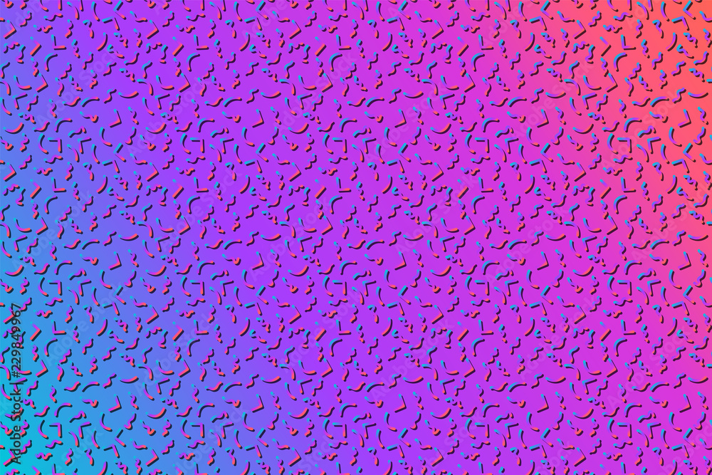 Poster Abstract background with 80s memphis geometics style pattern and vibrant psychedelic colors