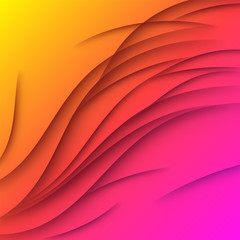 Abstract background with vibrant colors and shadow ornament