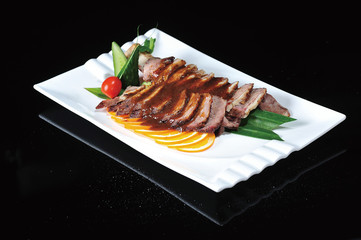 Burn Angus beef ribs with Teriyaki sauce
