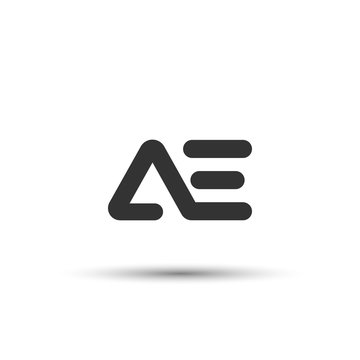 Initial AE Letter Logo Design