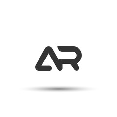 Initial AR Letter Logo Design - obrazy, fototapety, plakaty
