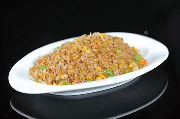 Fried rice with goose sauce