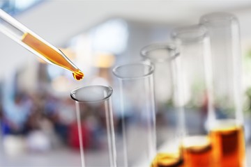 Science laboratory test tubes , laboratory equipment