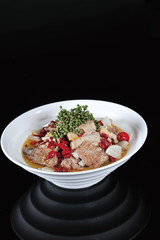 Pickled chilli sauteed lamb chop