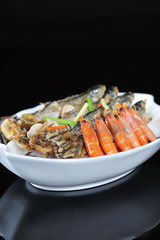 Seafood stew in supermarket