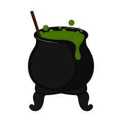 Isolated halloween witch cauldron icon. Vector illustration design