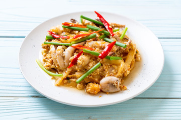Stir-Fried Squid or Octopus with Salted Eggs