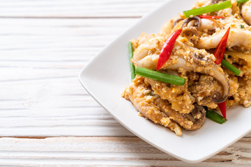 Stir-Fried Squid or Octopus with Salted Eggs