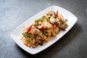 Stir-Fried Squid or Octopus with Salted Eggs