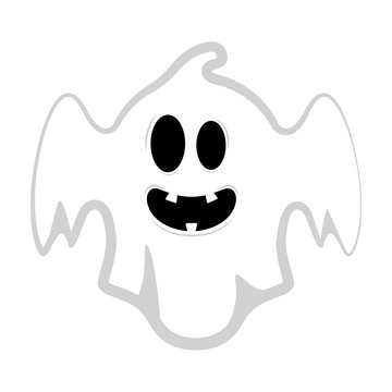 Isolated cute halloween ghost. Vector illustration design