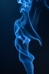 Obraz premium Abstract blue smoke swirls